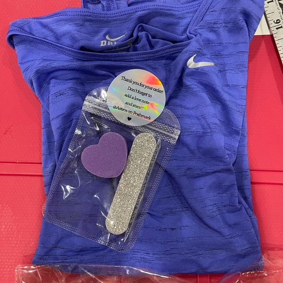 NIKE PURPLE ,  SMALL , SHort SLEEVES Dri-FIT Tank Top - Picture 7 of 7